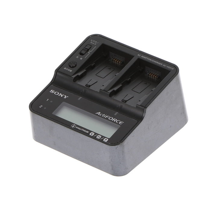 【中古品】SONY AC-VQV10 ACアダプター/チャージャー(バッテリーパック2個付属)
