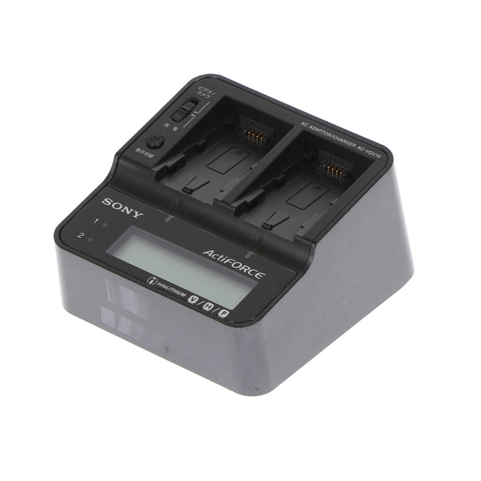 【中古品】SONY AC-VQV10 ACアダプター/チャージャー(バッテリーパック2個付属)