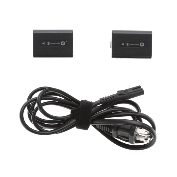 【中古品】SONY AC-VQV10 ACアダプター/チャージャー(バッテリーパック2個付属)