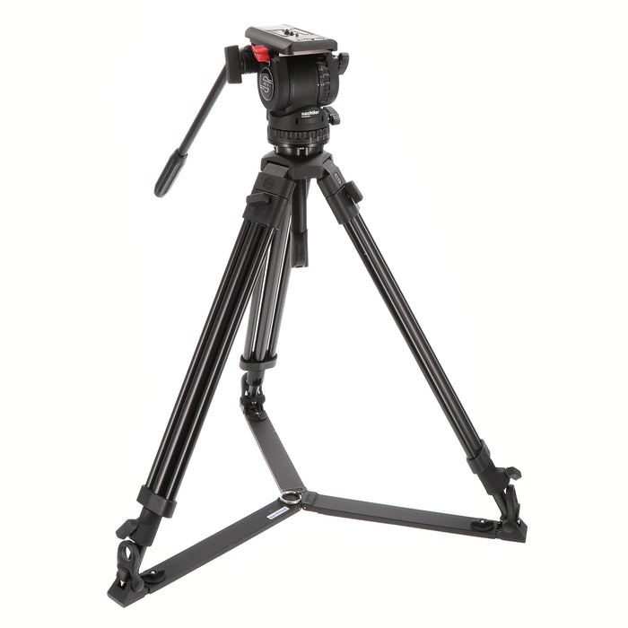 【中古品】Sachtler システムFSB6T + ENG75/2D 三脚セット(アルミ/3段/ツイン/グランドスプレッダー)