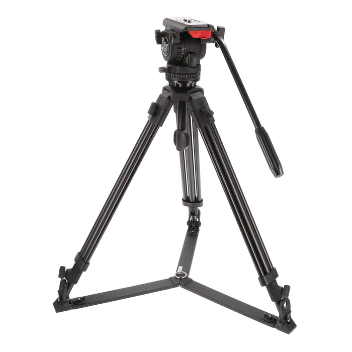 【中古品】Sachtler システムFSB6T + ENG75/2D 三脚セット(アルミ/3段/ツイン/グランドスプレッダー)