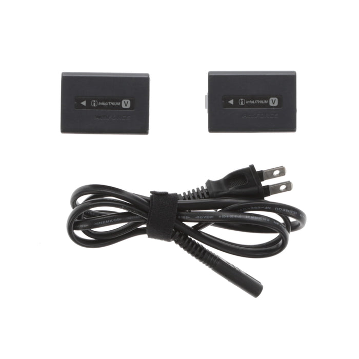 【中古品】SONY AC-VQV10 ACアダプター/チャージャー(バッテリーパック2個付属)