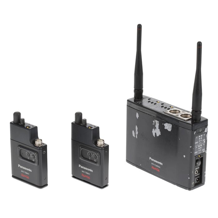 【中古品】RAMSA WX-RJ800A ＋ WX-TB841 ×2 800MHz帯ENG/EFPデュアルチャンネル型ワイヤレス送受信機セット