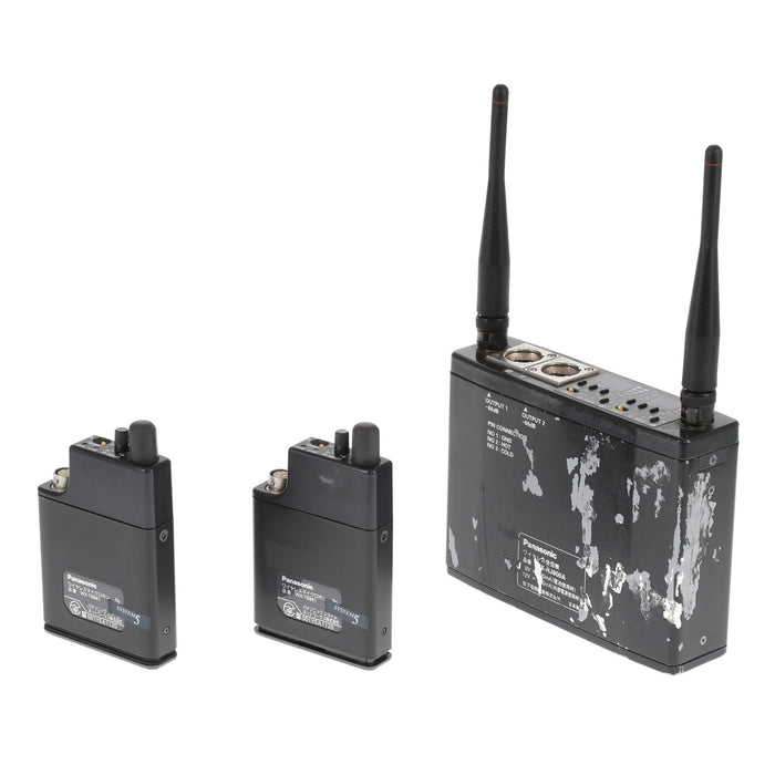 【中古品】RAMSA WX-RJ800A ＋ WX-TB841 ×2 800MHz帯ENG/EFPデュアルチャンネル型ワイヤレス送受信機セット