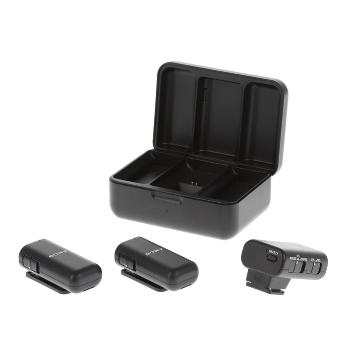【中古品】SONY ECM-W3 ワイヤレスマイクロホン（レシーバー×1、マイク×2、充電ケース）