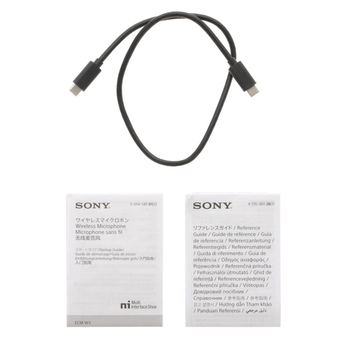 【中古品】SONY ECM-W3 ワイヤレスマイクロホン（レシーバー×1、マイク×2、充電ケース）