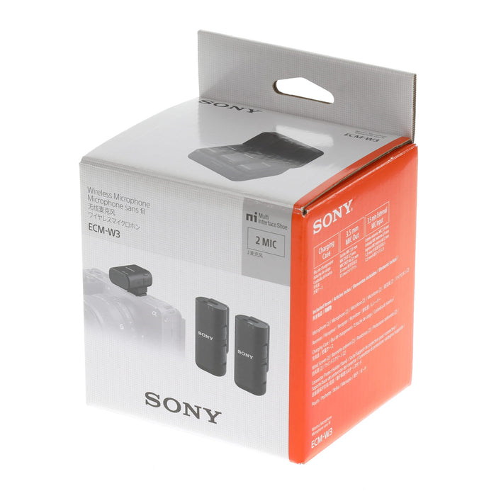 【中古品】SONY ECM-W3 ワイヤレスマイクロホン（レシーバー×1、マイク×2、充電ケース）