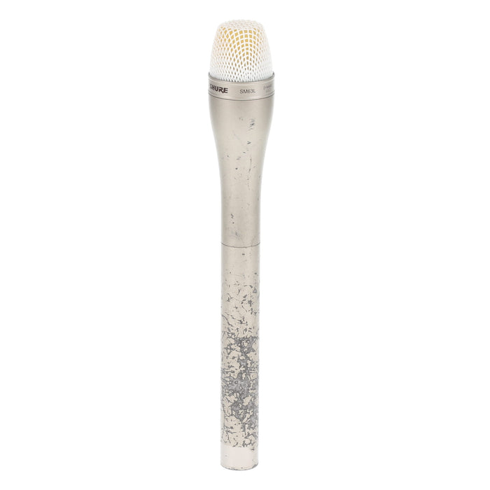 【中古品】SHURE SM63L ダイナミック型インタビューマイクロホン(ロング/シャンパンゴールド)