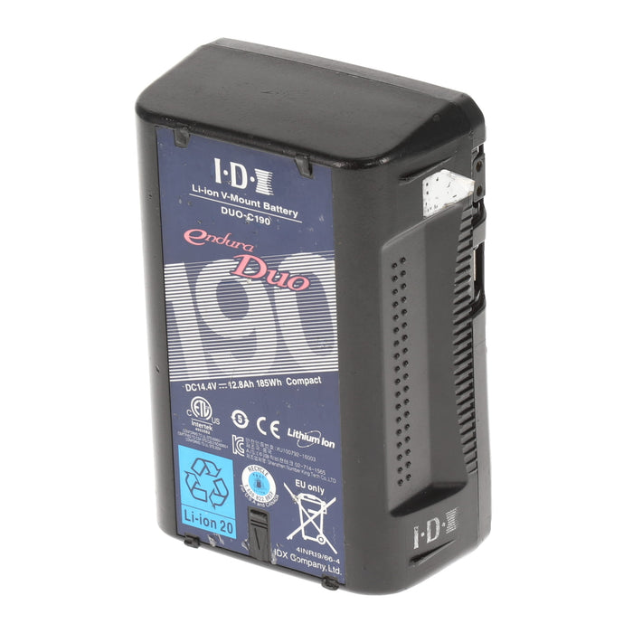 【中古品】IDX DUO-C190 Vマウントタイプリチウムイオンバッテリー(185Wh)