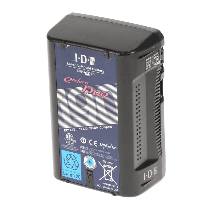 【中古品】IDX DUO-C190 Vマウントタイプリチウムイオンバッテリー(185Wh)