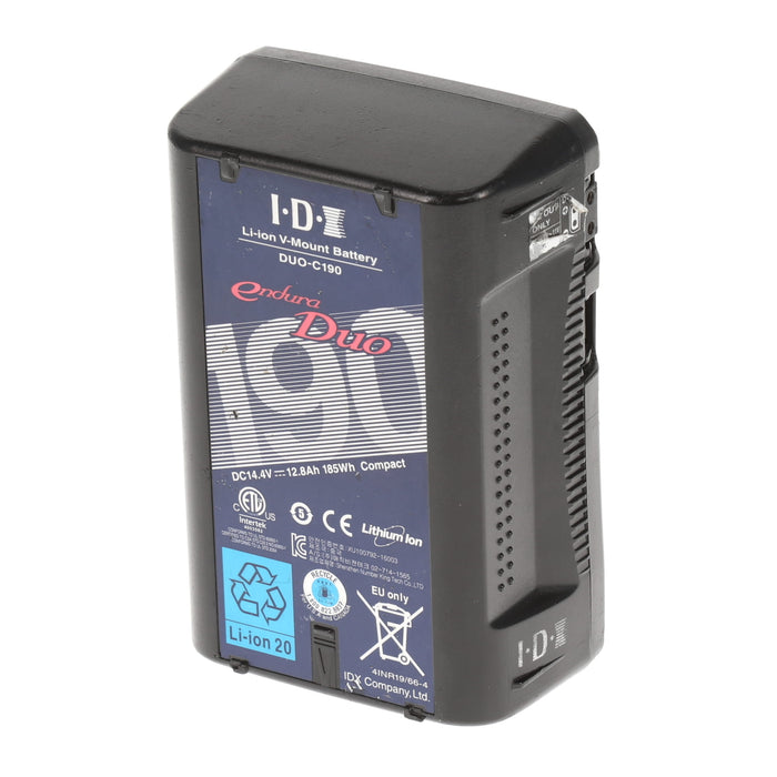 【中古品】IDX DUO-C190 Vマウントタイプリチウムイオンバッテリー(185Wh)