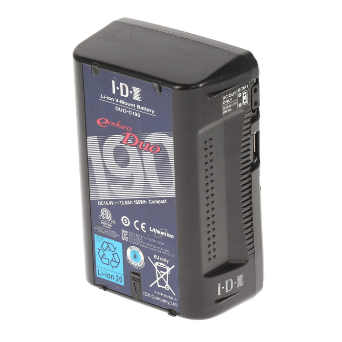 【中古品】IDX DUO-C190 Vマウントタイプリチウムイオンバッテリー(185Wh)