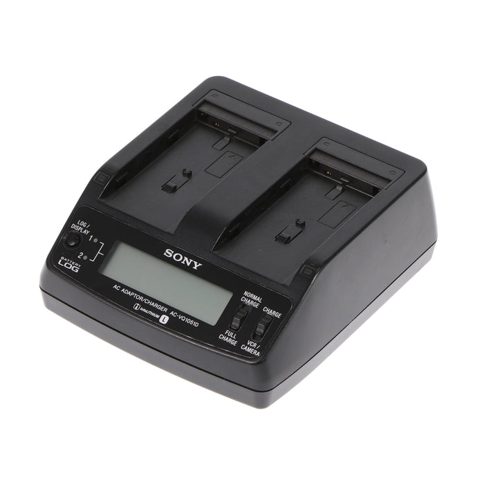 【中古品】SONY AC-VQ1051D ACアダプター/チャージャー(バッテリーパック2個付属)