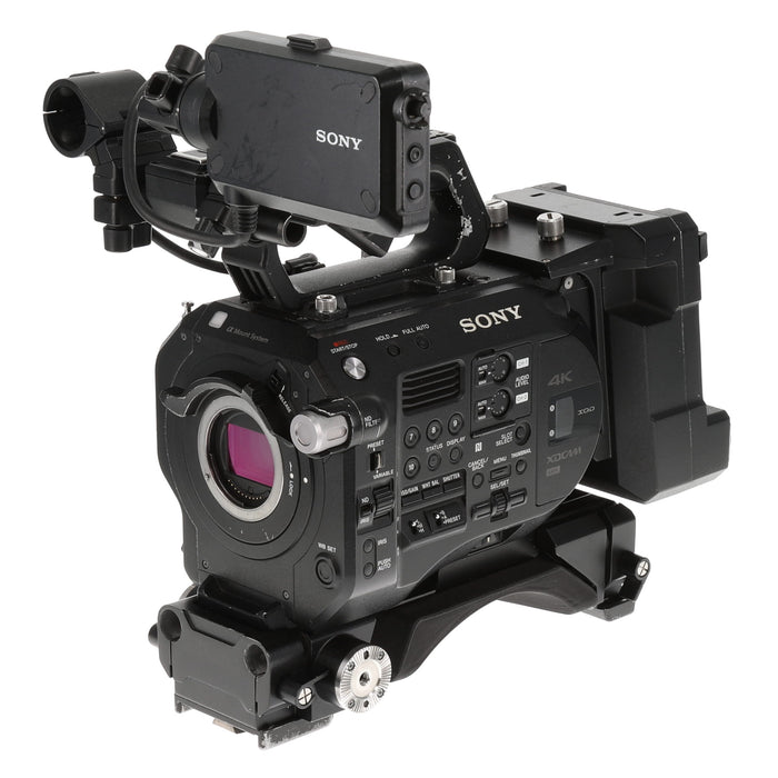 【中古品】SONY PXW-FS7M2 + XDCA-FS7 ＋ VCT-FS7 XDCAMメモリーカムコーダー(ボディのみ)(拡張ユニット/ライトウェイトロッドサポート付属)