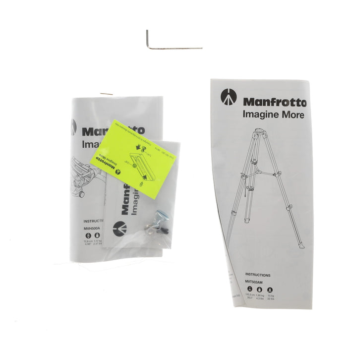 【中古品】Manfrotto MVH500A + MVT502AM 三脚キット