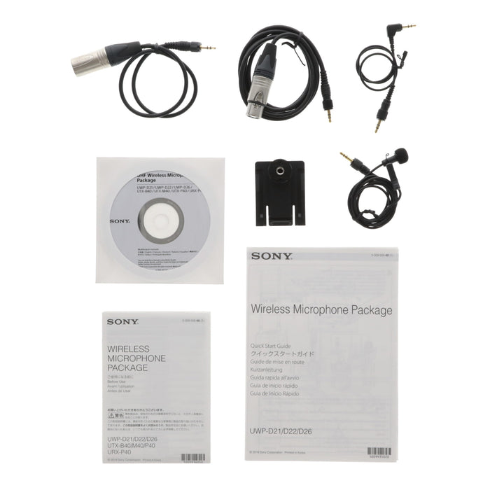 【中古品】SONY UWP-D21 B帯アナログワイヤレスマイクロホンパッケージ(ボディーパックトランスミッター/ポータブルチューナー)