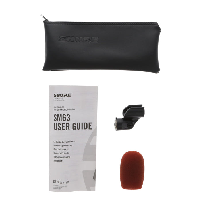 【中古品】SHURE SM63L ダイナミック型インタビューマイクロホン(ロング/シャンパンゴールド)