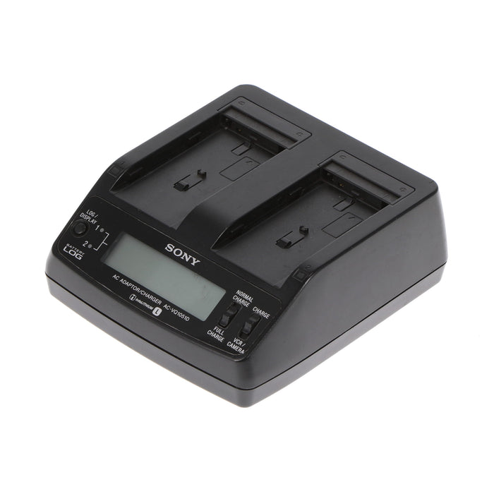 【中古品】SONY AC-VQ1051D ACアダプター/チャージャー(バッテリーパック2個付属)