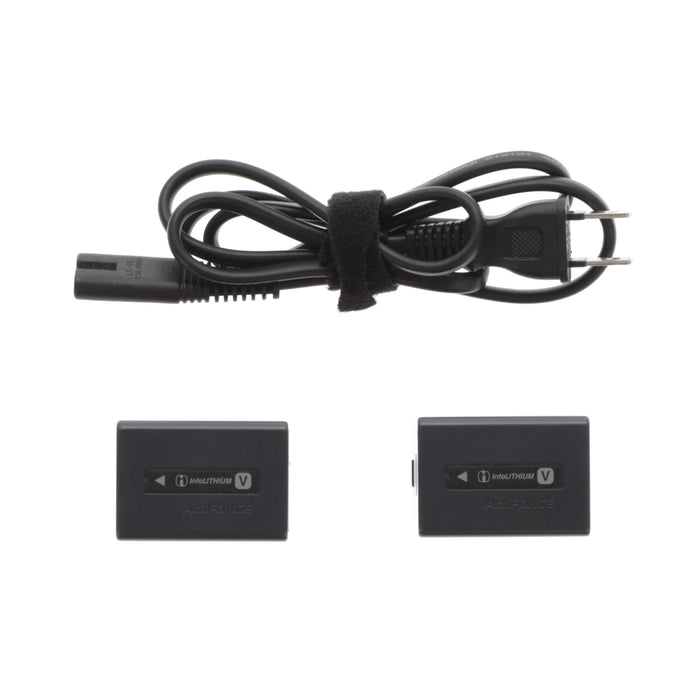 【中古品】SONY AC-VQV10 ACアダプター/チャージャー(バッテリーパック2個付属)