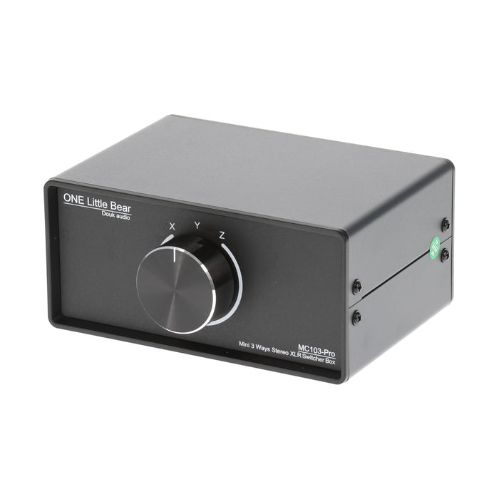 【中古品】DOUKAUDIO MC103-Pro (I/O XLRメス端子） Little Bear MC103-Pro 1(3)-IN-3(1)-OUT XLRバランスオーディオコンバーター ステレオパッシブセレクタースイッチャー