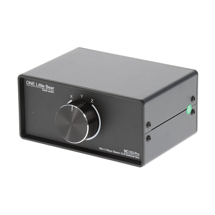 【中古品】DOUKAUDIO MC103-Pro (I/O XLRメス端子） Little Bear MC103-Pro 1(3)-IN-3(1)-OUT XLRバランスオーディオコンバーター ステレオパッシブセレクタースイッチャー