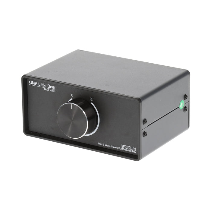 【中古品】DOUKAUDIO MC103-Pro (I/O XLRオス端子） Little Bear MC103-Pro 1(3)-IN-3(1)-OUT XLRバランスオーディオコンバーター ステレオパッシブセレクタースイッチャー