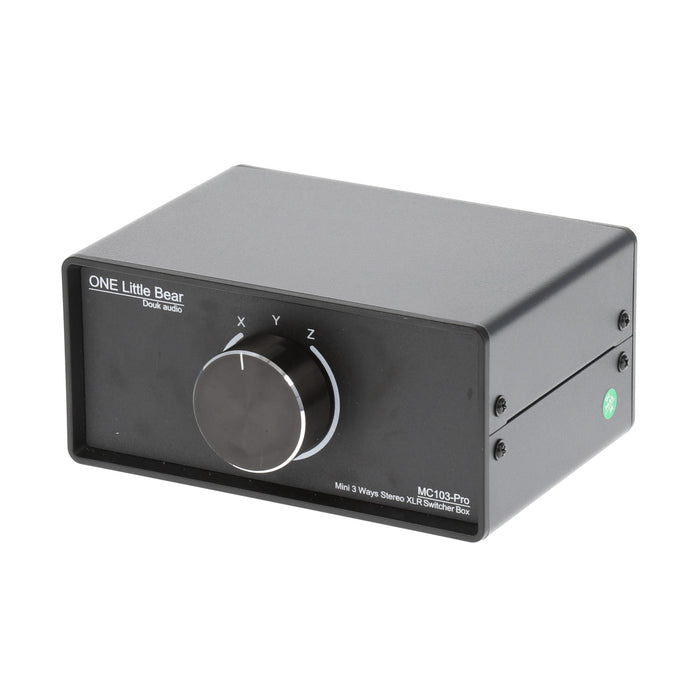 【中古品】DOUKAUDIO MC103-Pro (I/O XLRメス端子） Little Bear MC103-Pro 1(3)-IN-3(1)-OUT XLRバランスオーディオコンバーター ステレオパッシブセレクタースイッチャー