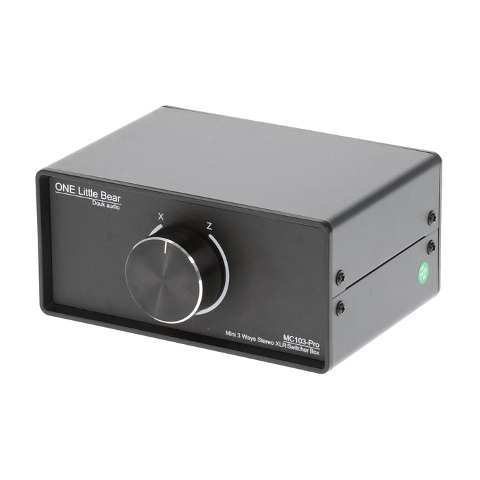 【中古品】DOUKAUDIO MC103-Pro (I/O XLRメス端子） Little Bear MC103-Pro 1(3)-IN-3(1)-OUT XLRバランスオーディオコンバーター ステレオパッシブセレクタースイッチャー