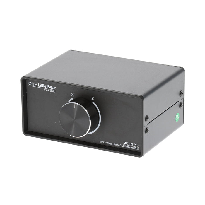 【中古品】DOUKAUDIO MC103-Pro (I/O XLRメス端子） Little Bear MC103-Pro 1(3)-IN-3(1)-OUT XLRバランスオーディオコンバーター ステレオパッシブセレクタースイッチャー