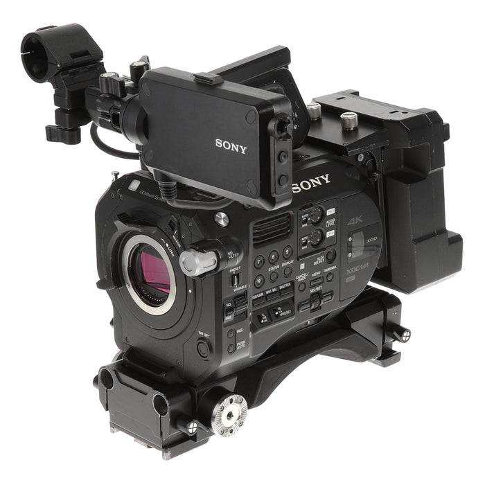【中古品】SONY PXW-FS7M2 + XDCA-FS7 ＋ VCT-FS7 XDCAMメモリーカムコーダー(ボディのみ)(拡張ユニット/ライトウェイトロッドサポート付属)