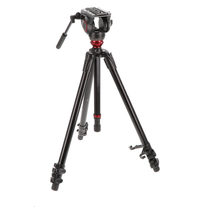 【中古品】Manfrotto MVH500AH 755XBK ビデオキット シングル3段 MDEVEアルミ