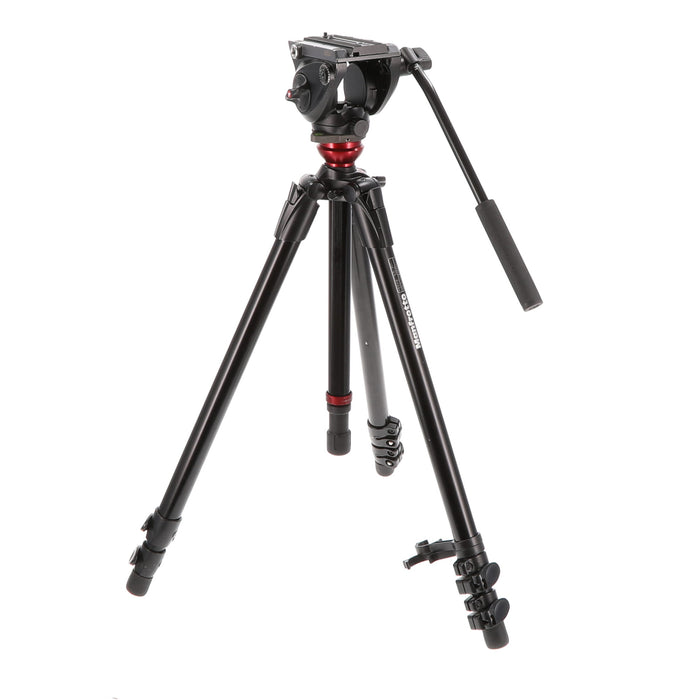 【中古品】Manfrotto MVH500AH 755XBK ビデオキット シングル3段 MDEVEアルミ