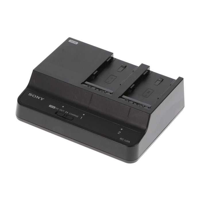 【中古品】SONY BC-U2A バッテリーチャージャー(バッテリーパック2個付属)