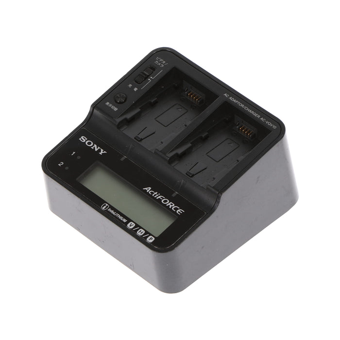 【中古品】SONY AC-VQV10 ACアダプター/チャージャー(バッテリーパック2個付属)