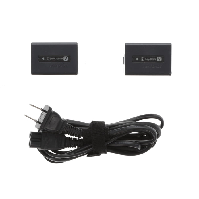 【中古品】SONY AC-VQV10 ACアダプター/チャージャー(バッテリーパック2個付属)