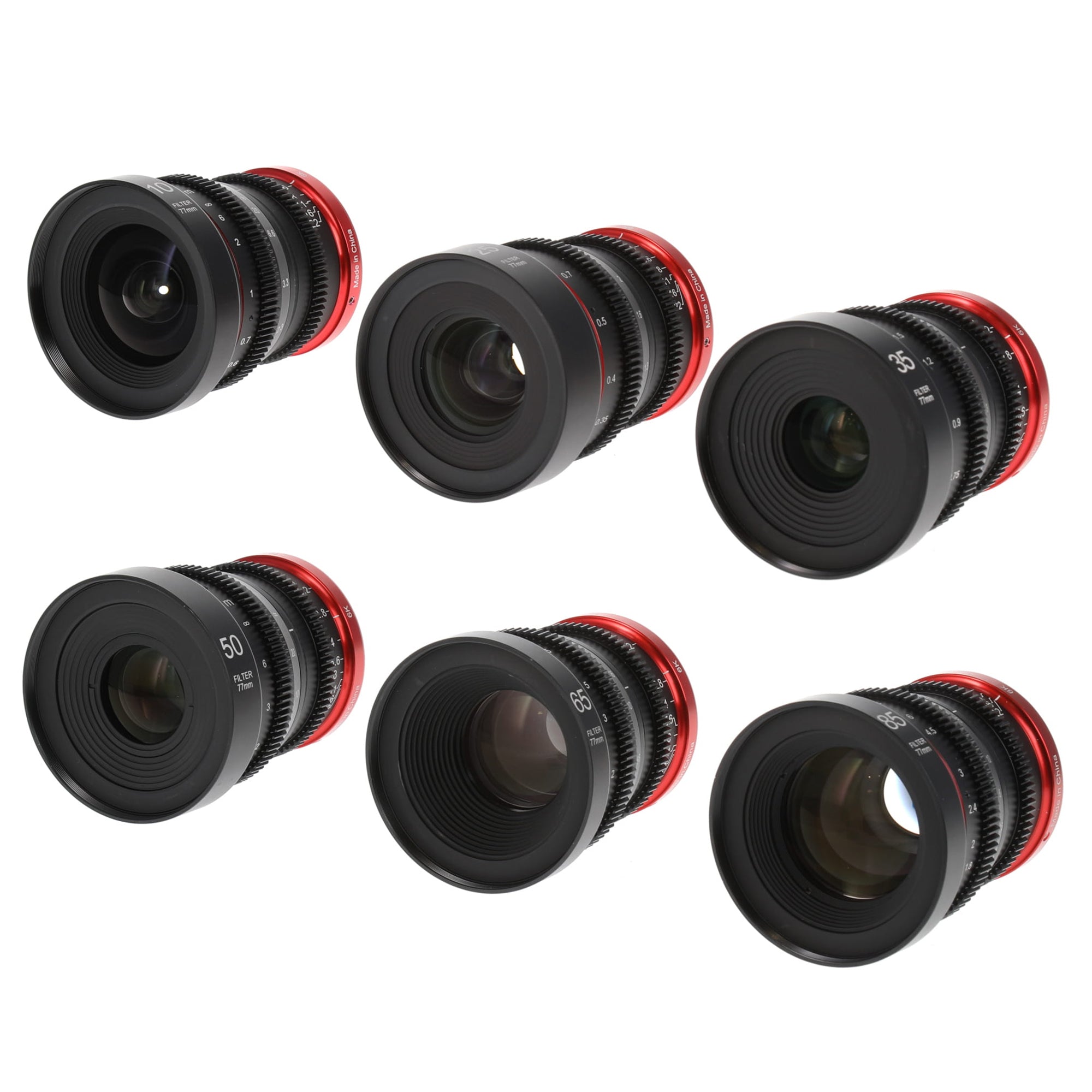 映写機　レンズ　骨董品② 中古品】Meike MK-10/35/50/65/8522T-RF + Superb Hard Case T2.2 RF