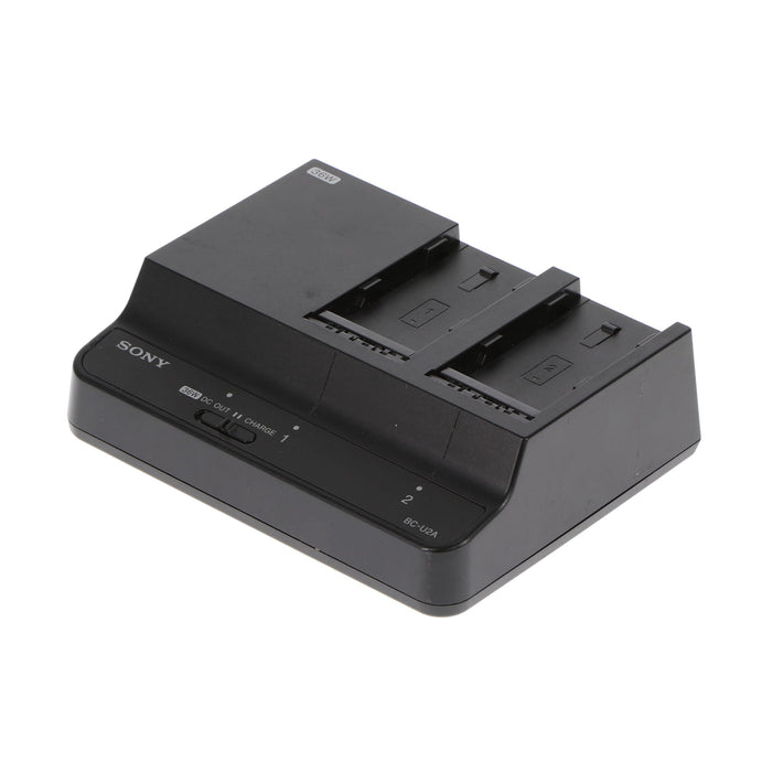 【中古品】SONY BC-U2A バッテリーチャージャー(バッテリーパック2個付属)