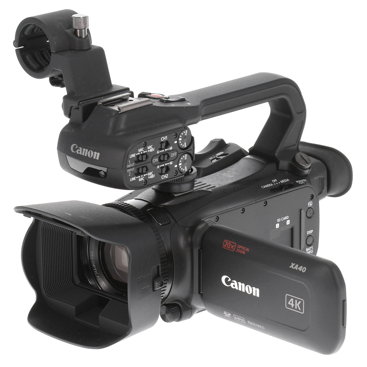 中古品】Canon XA40 ＋ HDU-1 業務用ビデオカメラ(ハンドルユニット