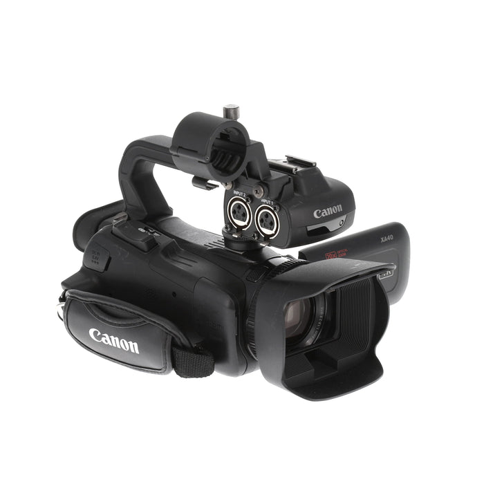 【中古品】Canon XA40 ＋ HDU-1 業務用ビデオカメラ(ハンドルユニット付属)