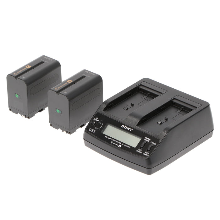 【中古品】SONY AC-VQ1051D ACアダプター/チャージャー(バッテリーパック2個付属)