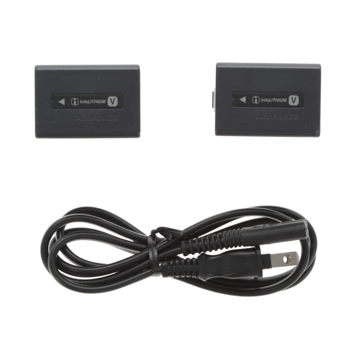 【中古品】SONY AC-VQV10 ACアダプター/チャージャー(バッテリーパック2個付属)