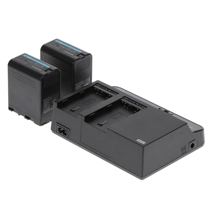 中古品】SONY BC-U2A バッテリーチャージャー(バッテリーパック2個付属