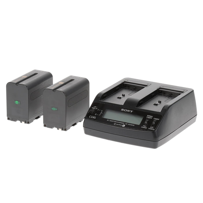 SONY AC-VQ1051D NP-F970充電器と2点セット 中古品】SONY AC-VQ1051D ACアダプター/チャージャー(バッテリーパック