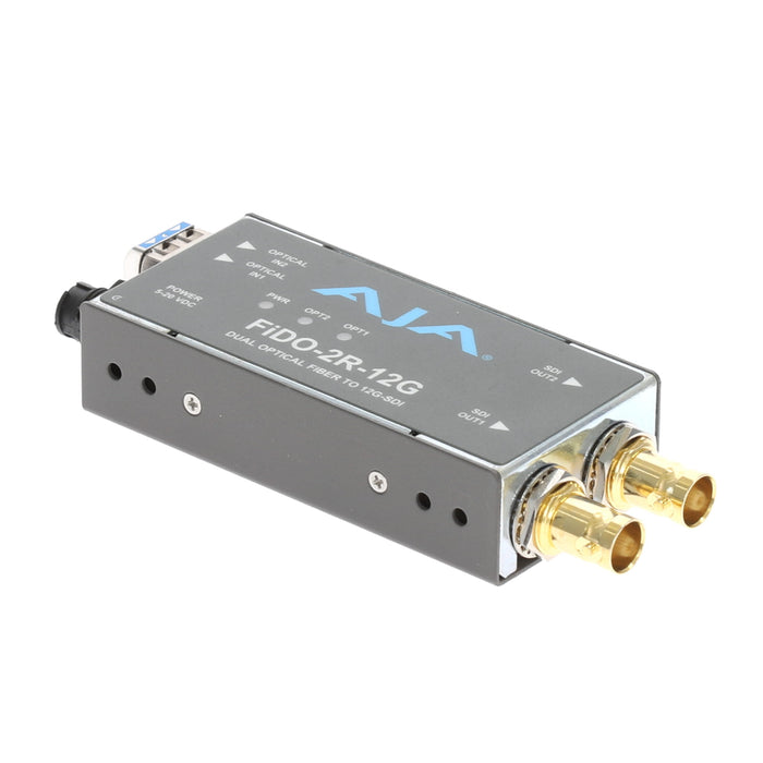 【決算セール2026】【中古品】AJA Video Systems FiDO-2R-12G 2ch シングルモード LC Fiber → 12G-SDI 受信機