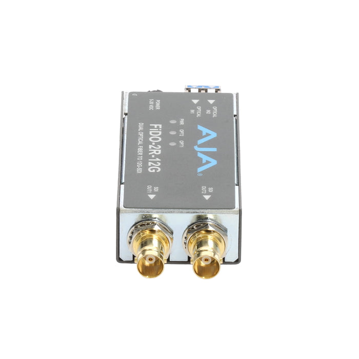 【決算セール2026】【中古品】AJA Video Systems FiDO-2R-12G 2ch シングルモード LC Fiber → 12G-SDI 受信機