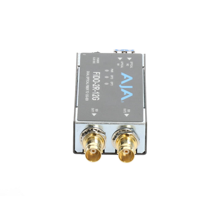 【決算セール2026】【中古品】AJA Video Systems FiDO-2R-12G 2ch シングルモード LC Fiber → 12G-SDI 受信機