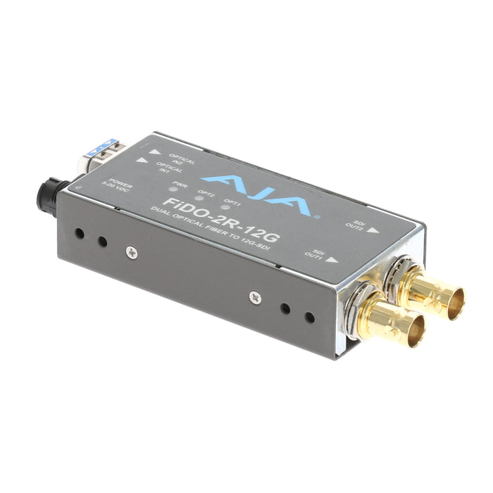 【決算セール2026】【中古品】AJA Video Systems FiDO-2R-12G 2ch シングルモード LC Fiber → 12G-SDI 受信機