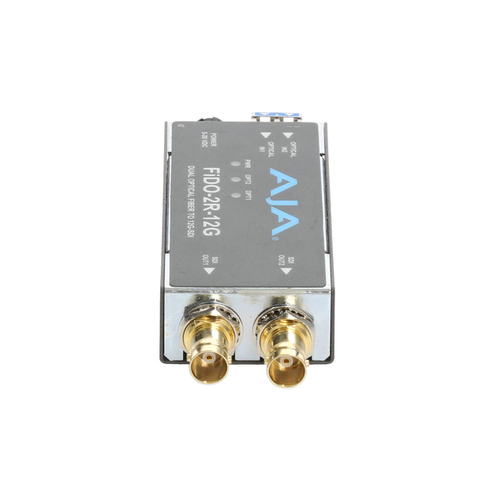 【決算セール2026】【中古品】AJA Video Systems FiDO-2R-12G 2ch シングルモード LC Fiber → 12G-SDI 受信機