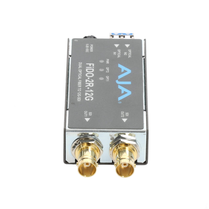 【決算セール2026】【中古品】AJA Video Systems FiDO-2R-12G 2ch シングルモード LC Fiber → 12G-SDI 受信機