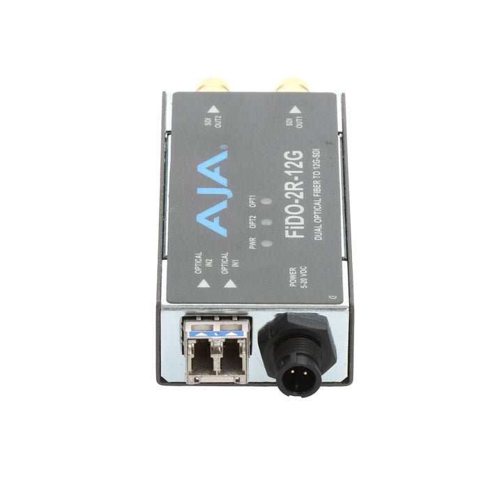 【決算セール2026】【中古品】AJA Video Systems FiDO-2R-12G 2ch シングルモード LC Fiber → 12G-SDI 受信機